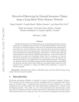 Micro-level Reserving for General Insurance Claims using a Long
  Short-Term Memory Network