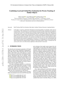 Combining Local and Global Pose Estimation for Precise Tracking of
  Similar Objects