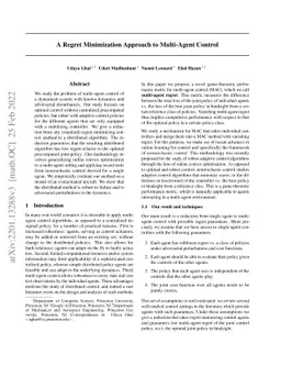 A Regret Minimization Approach to Multi-Agent Control