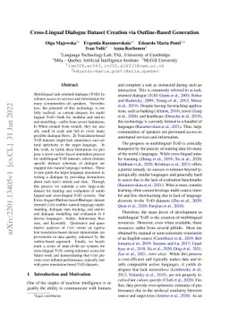 Cross-Lingual Dialogue Dataset Creation via Outline-Based Generation