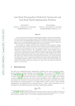 Low-Rank Extragradient Method for Nonsmooth and Low-Rank Matrix Optimization Problems