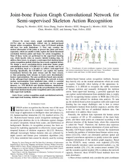 Joint-bone Fusion Graph Convolutional Network for Semi-supervised
  Skeleton Action Recognition