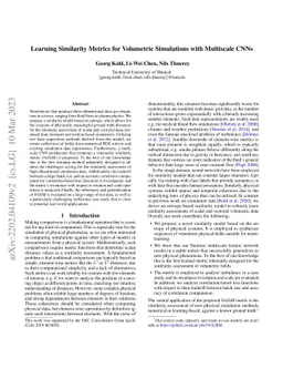 Learning Similarity Metrics for Volumetric Simulations with Multiscale
  CNNs