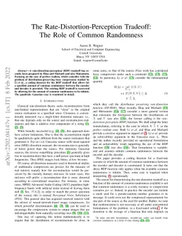 The Rate-Distortion-Perception Tradeoff: The Role of Common Randomness