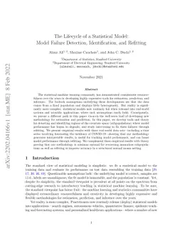 The Lifecycle of a Statistical Model: Model Failure Detection,
  Identification, and Refitting