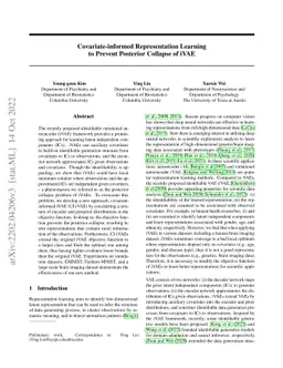 Covariate-informed Representation Learning to Prevent Posterior Collapse
  of iVAE