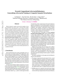 Towards Compositional Adversarial Robustness: Generalizing Adversarial
  Training to Composite Semantic Perturbations