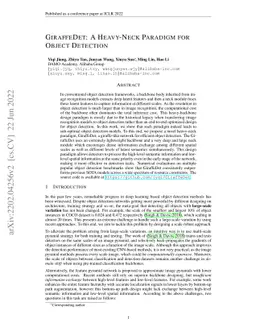 GiraffeDet: A Heavy-Neck Paradigm for Object Detection