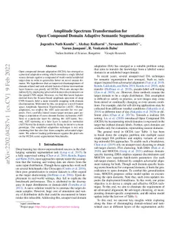 Amplitude Spectrum Transformation for Open Compound Domain Adaptive
  Semantic Segmentation