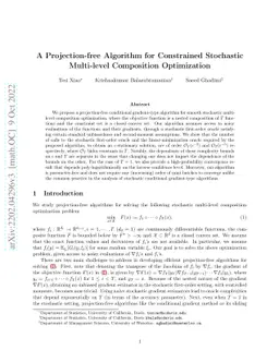A Projection-free Algorithm for Constrained Stochastic Multi-level
  Composition Optimization