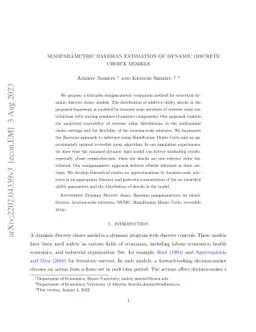 Semiparametric Bayesian Estimation of Dynamic Discrete Choice Models