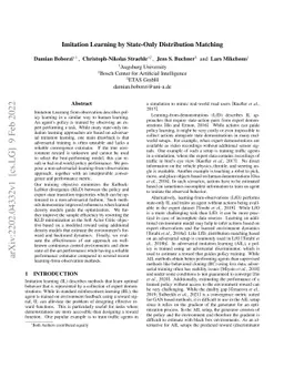 Imitation Learning by State-Only Distribution Matching