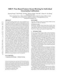 MBCT: Tree-Based Feature-Aware Binning for Individual Uncertainty Calibration