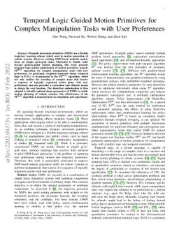 Temporal Logic Guided Motion Primitives for Complex Manipulation Tasks
  with User Preferences