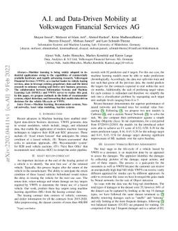 A.I. and Data-Driven Mobility at Volkswagen Financial Services AG