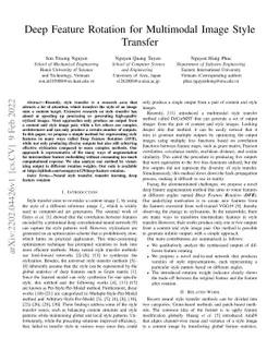 Deep Feature Rotation for Multimodal Image Style Transfer