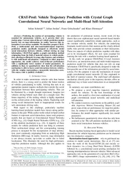 CRAT-Pred: Vehicle Trajectory Prediction with Crystal Graph
  Convolutional Neural Networks and Multi-Head Self-Attention