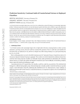 Prediction Sensitivity: Continual Audit of Counterfactual Fairness in
  Deployed Classifiers