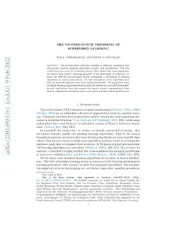 The no-free-lunch theorems of supervised learning