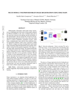 Multi-modal unsupervised brain image registration using edge maps