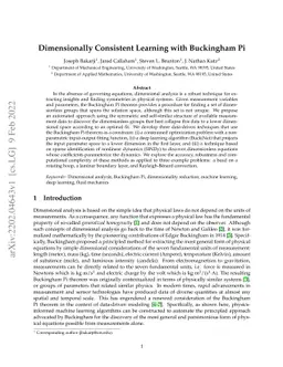Dimensionally Consistent Learning with Buckingham Pi