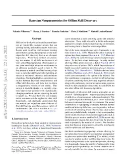 Bayesian Nonparametrics for Offline Skill Discovery