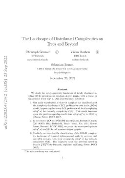 The Landscape of Distributed Complexities on Trees and Beyond