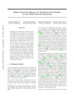 Robust Bayesian Inference for Simulator-based Models via the MMD
  Posterior Bootstrap
