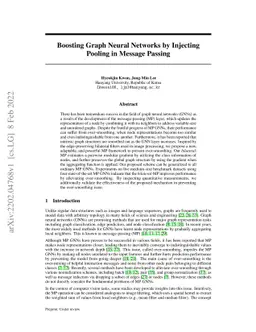 Boosting Graph Neural Networks by Injecting Pooling in Message Passing
