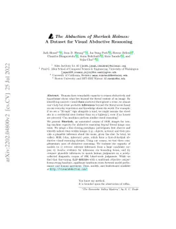 The Abduction of Sherlock Holmes: A Dataset for Visual Abductive
  Reasoning