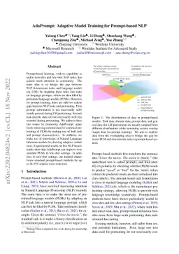 AdaPrompt: Adaptive Model Training for Prompt-based NLP