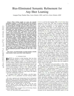 Bias-Eliminated Semantic Refinement for Any-Shot Learning