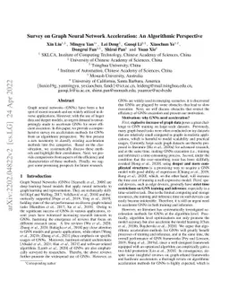 Survey on Graph Neural Network Acceleration: An Algorithmic Perspective