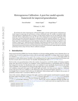 Heterogeneous Calibration: A post-hoc model-agnostic framework for
  improved generalization