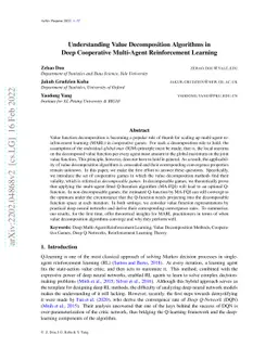 Understanding Value Decomposition Algorithms in Deep Cooperative
  Multi-Agent Reinforcement Learning