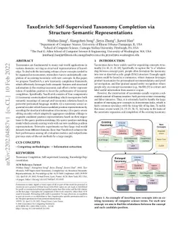 TaxoEnrich: Self-Supervised Taxonomy Completion via Structure-Semantic
  Representations