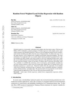 Random Forest Weighted Local Fr\échet Regression with Random Objects