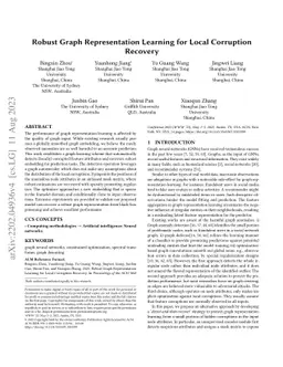 Robust Graph Representation Learning for Local Corruption Recovery