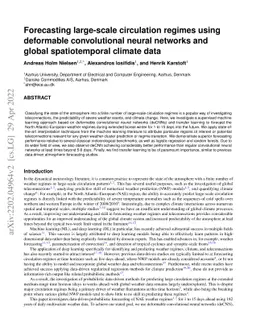 Forecasting large-scale circulation regimes using deformable
  convolutional neural networks and global spatiotemporal climate data