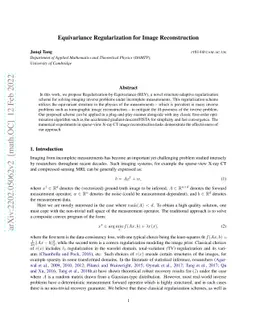 Equivariance Regularization for Image Reconstruction