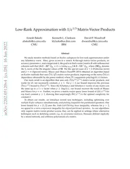 Low-Rank Approximation with $1/ε^{1/3}$ Matrix-Vector Products