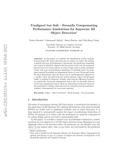 Unaligned but Safe -- Formally Compensating Performance Limitations for
  Imprecise 2D Object Detection