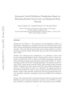 Automated Atrial Fibrillation Classification Based on Denoising Stacked
  Autoencoder and Optimized Deep Network