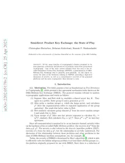 Semidirect Product Key Exchange: the State of Play