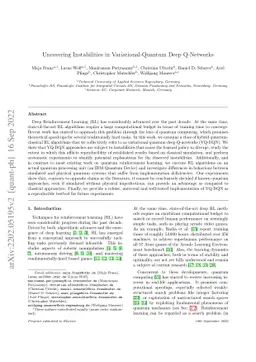 Uncovering Instabilities in Variational-Quantum Deep Q-Networks