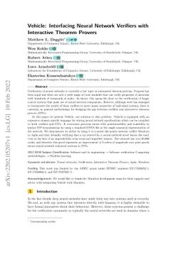 Vehicle: Interfacing Neural Network Verifiers with Interactive Theorem
  Provers