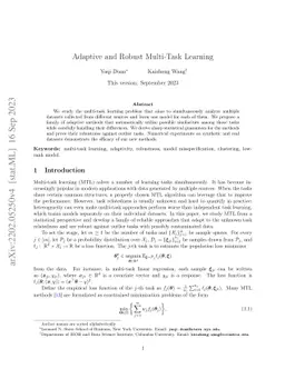 Adaptive and Robust Multi-Task Learning