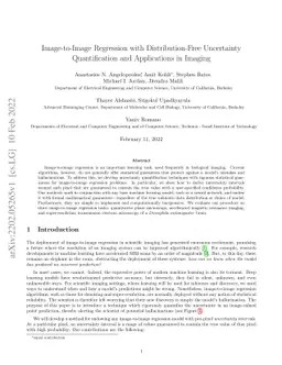 Image-to-Image Regression with Distribution-Free Uncertainty
  Quantification and Applications in Imaging