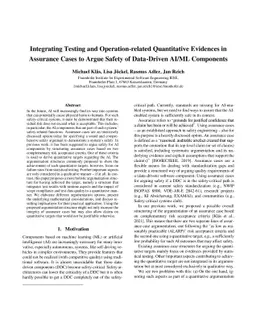 Integrating Testing and Operation-related Quantitative Evidences in
  Assurance Cases to Argue Safety of Data-Driven AI/ML Components