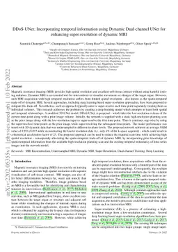 DDoS-UNet: Incorporating temporal information using Dynamic Dual-channel
  UNet for enhancing super-resolution of dynamic MRI